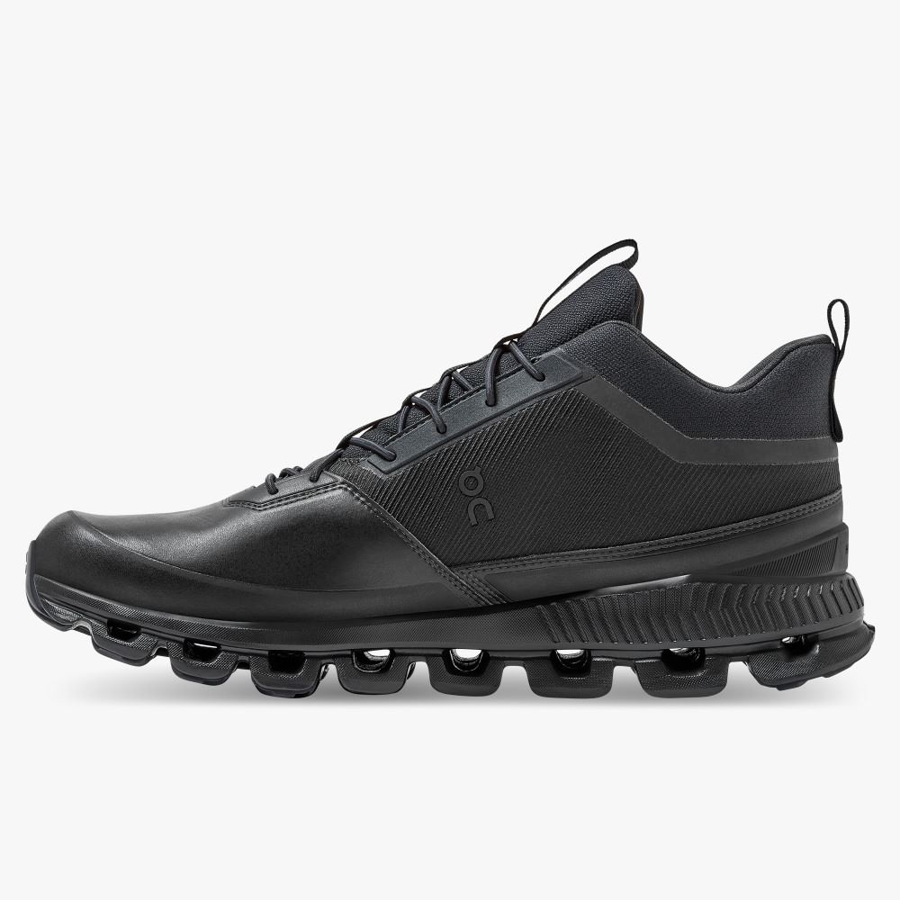 Men's On Running Cloud Hi Trainers Black | FLU3282MG