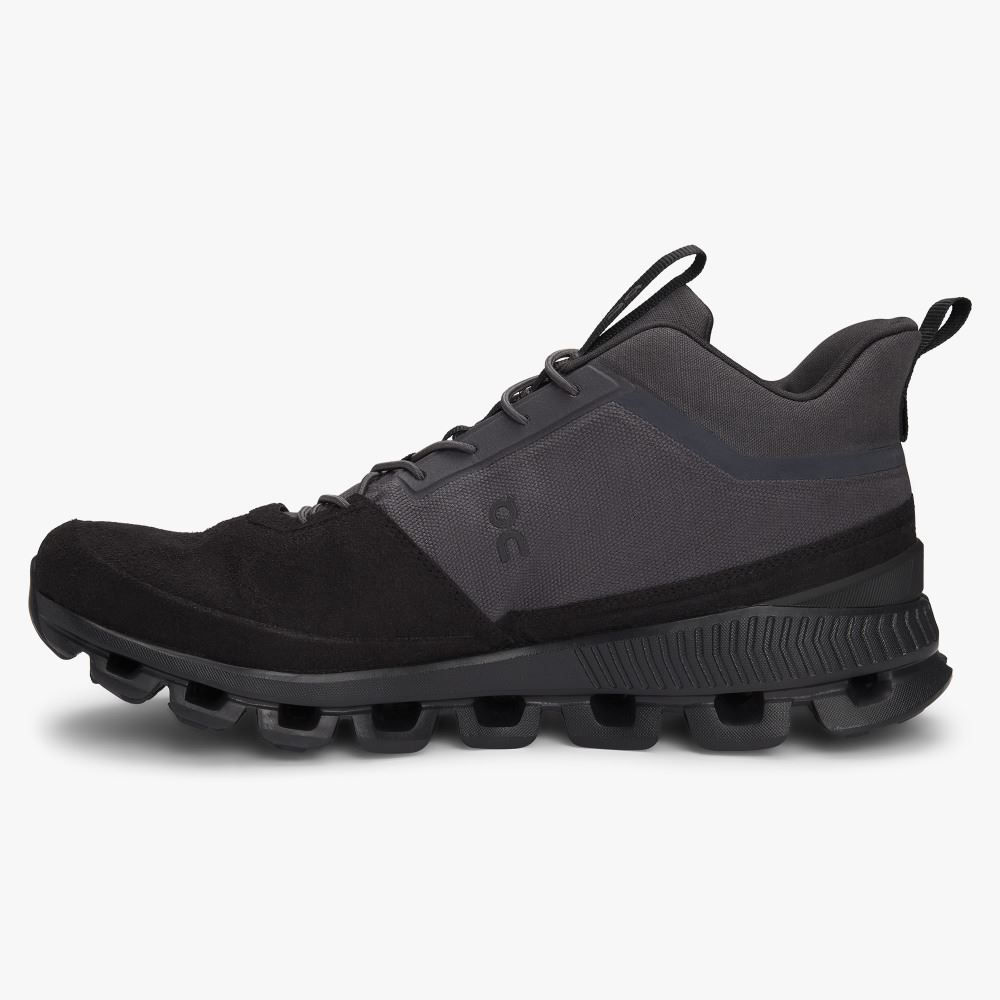 Men's On Running Cloud Hi Trainers Black Grey | UVG5893PI