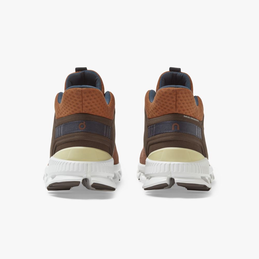 Men's On Running Cloud Hi Trainers Brown | HYB6246FZ