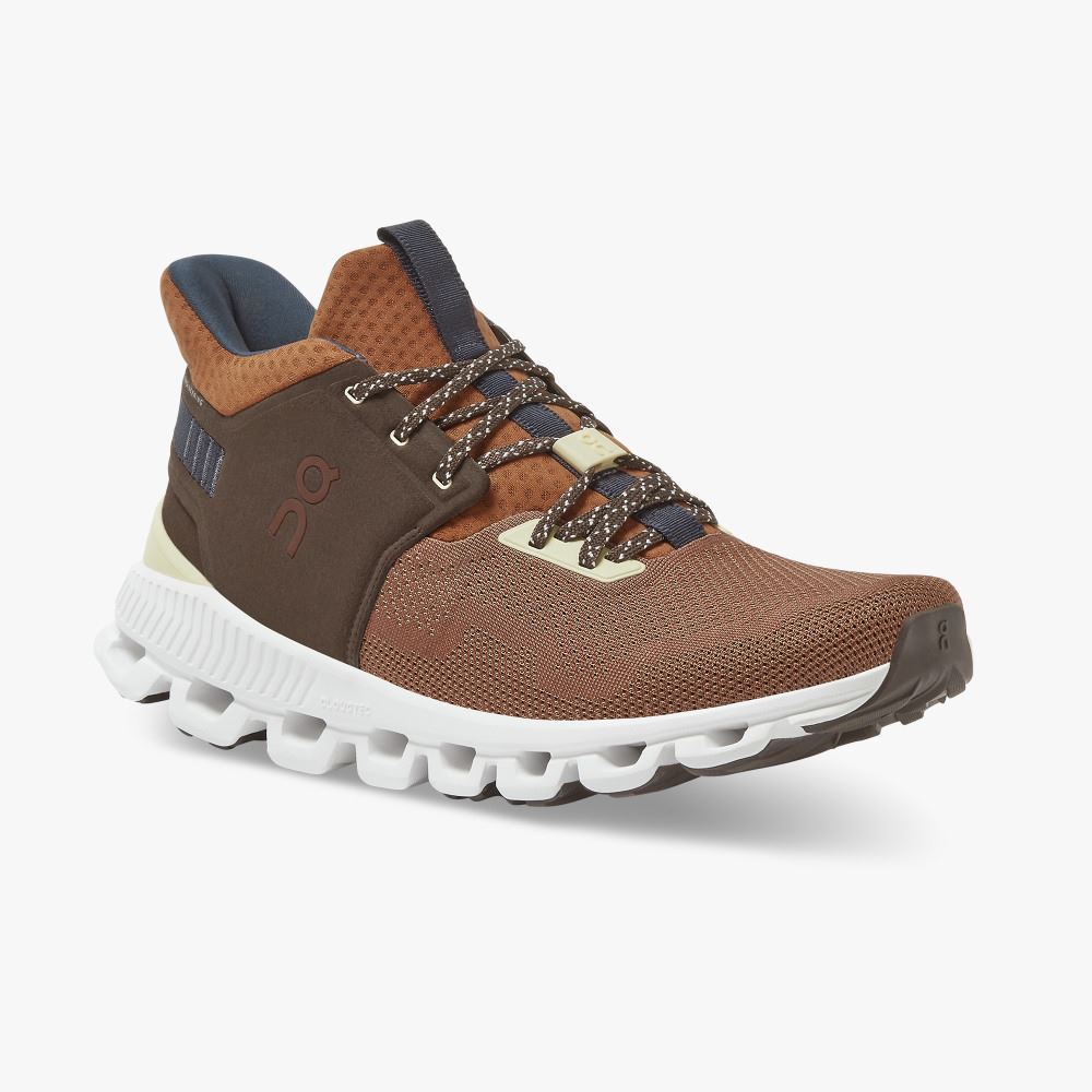 Men's On Running Cloud Hi Trainers Brown | HYB6246FZ