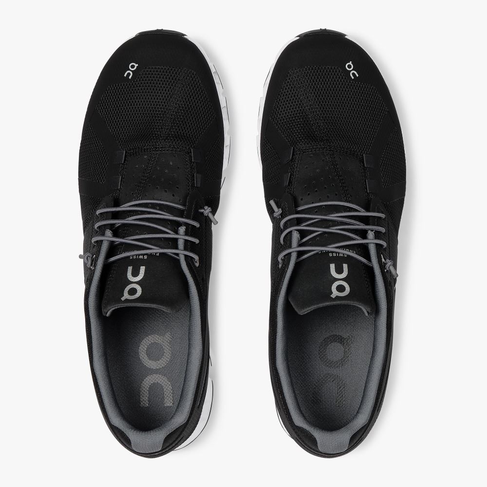 Men's On Running Cloud Trainers Black | EAH2562TR