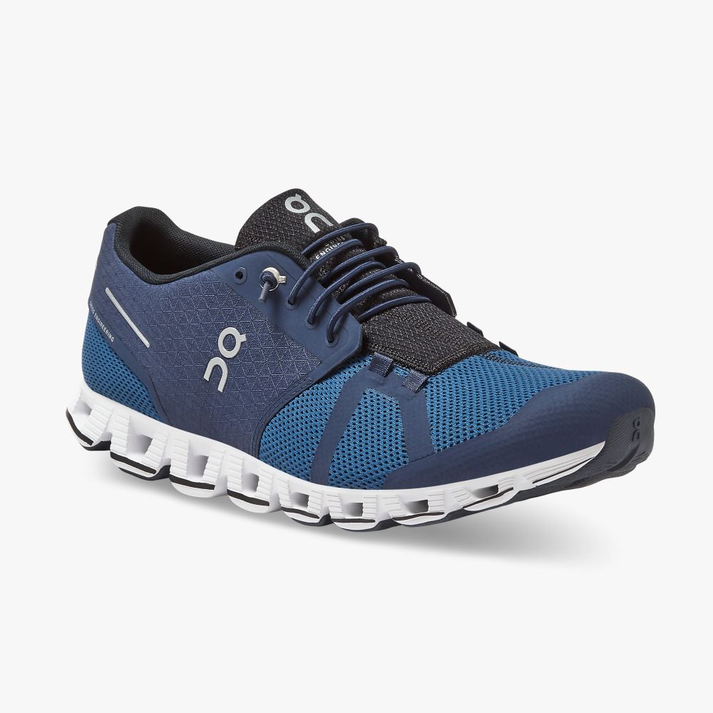 Men's On Running Cloud Trainers Blue | BNG7429ZW