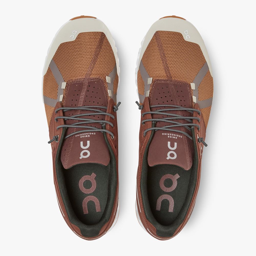 Men's On Running Cloud Trainers Brown | OZM3067VD