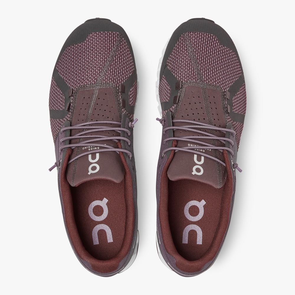 Men's On Running Cloud Trainers Burgundy | PRD8599GV