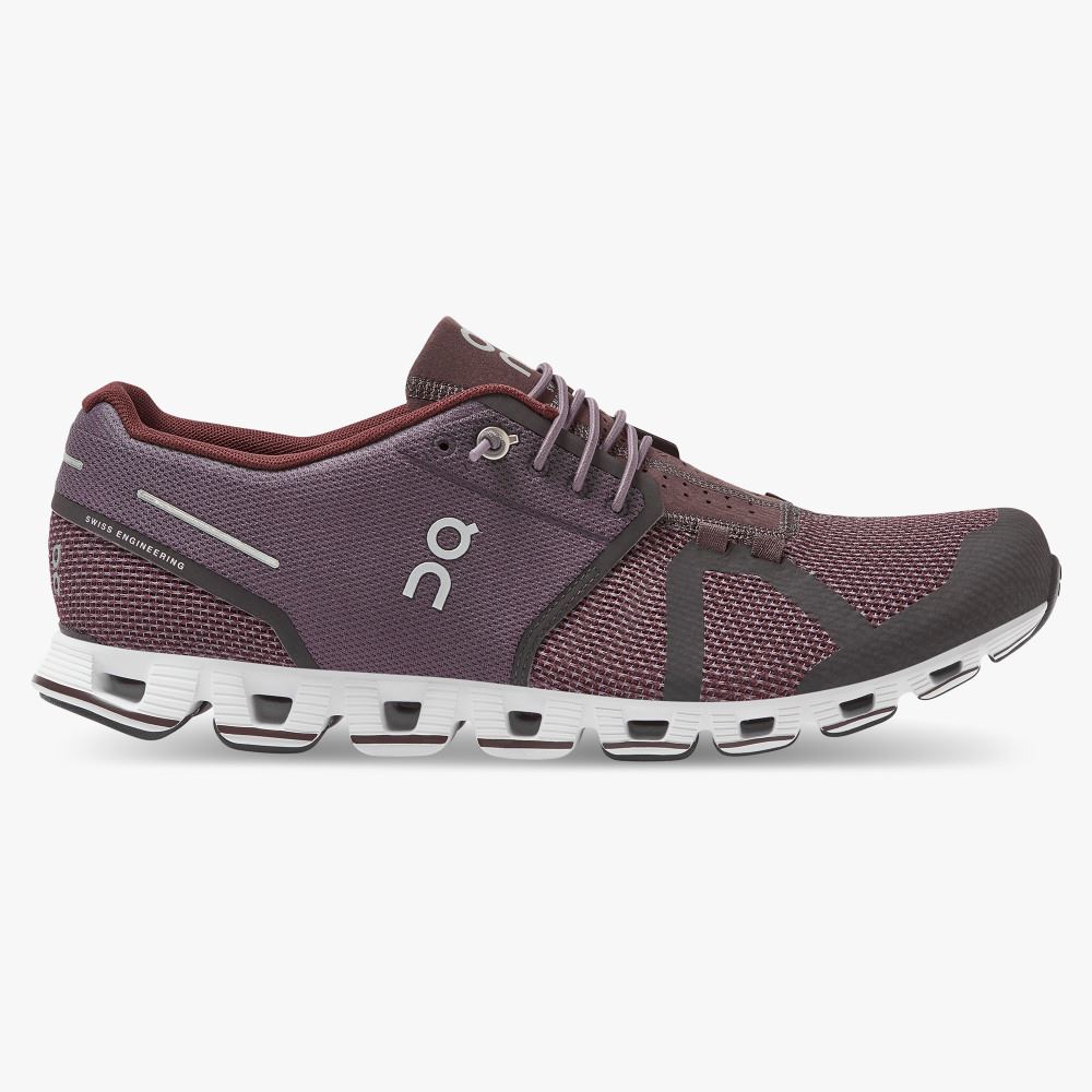 Men\'s On Running Cloud Trainers Burgundy | PRD8599GV