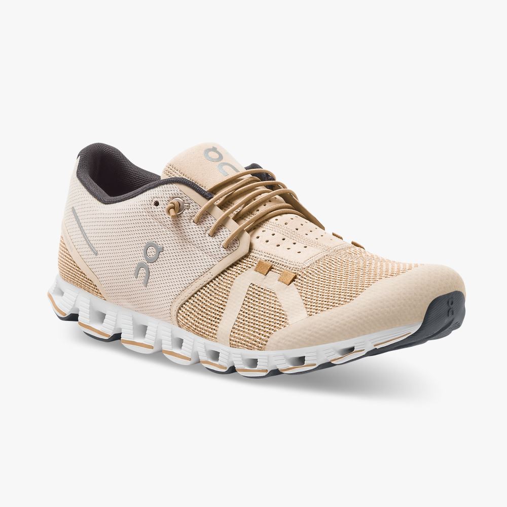 Men's On Running Cloud Trainers Khaki | XKQ263NU