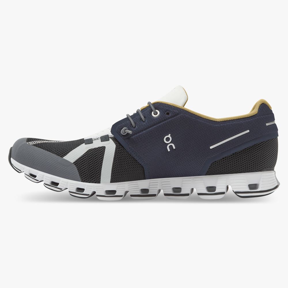 Men's On Running Cloud Trainers Navy Black | RVO1935HP