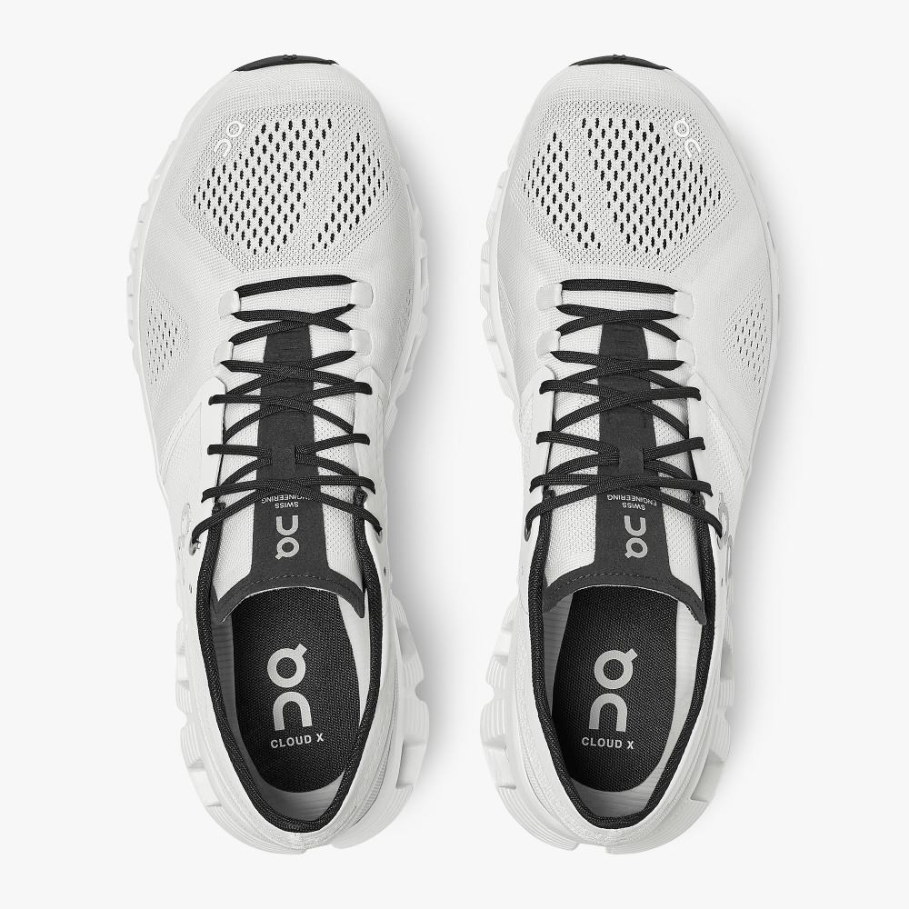 Men's On Running Cloud X Road Running Shoes White | QXY6632SF