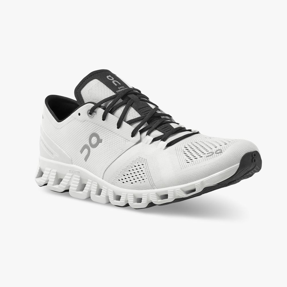 Men's On Running Cloud X Road Running Shoes White | QXY6632SF