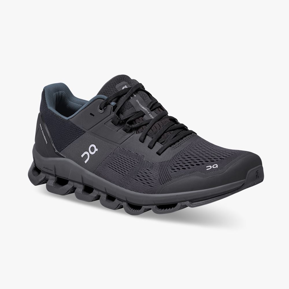 Men's On Running Cloudace Road Running Shoes Black | NEZ1253TY