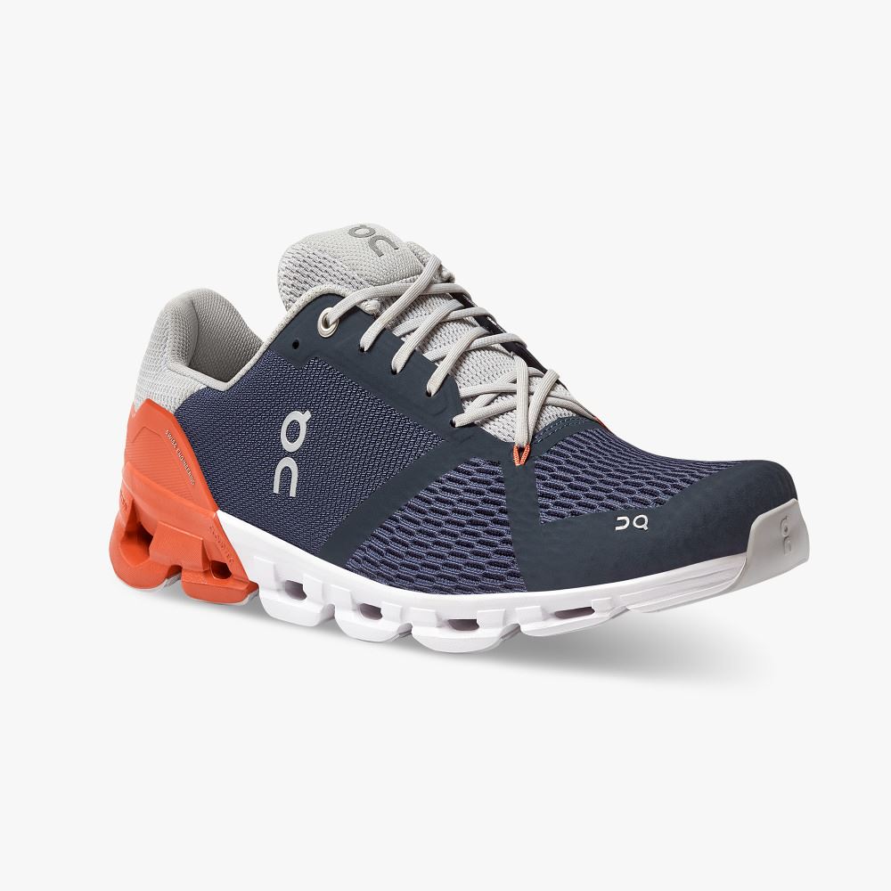 Men's On Running Cloudflyer Road Running Shoes Navy | CRA9071SG