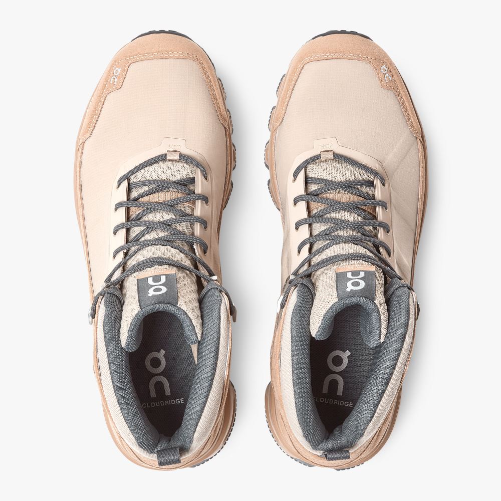 Men's On Running Cloudridge Hiking Shoes Apricot | SMY2052UO