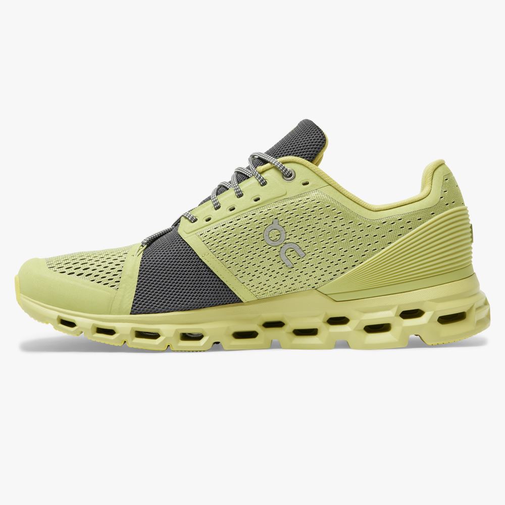 Men's On Running Cloudstratus Road Running Shoes Yellow | MPV3374SG