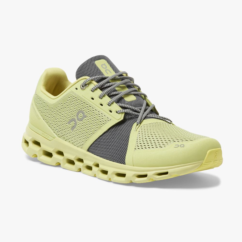 Men's On Running Cloudstratus Road Running Shoes Yellow | MPV3374SG