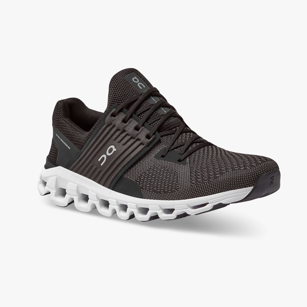 Men's On Running Cloudswift Road Running Shoes Black | SKM4637DQ