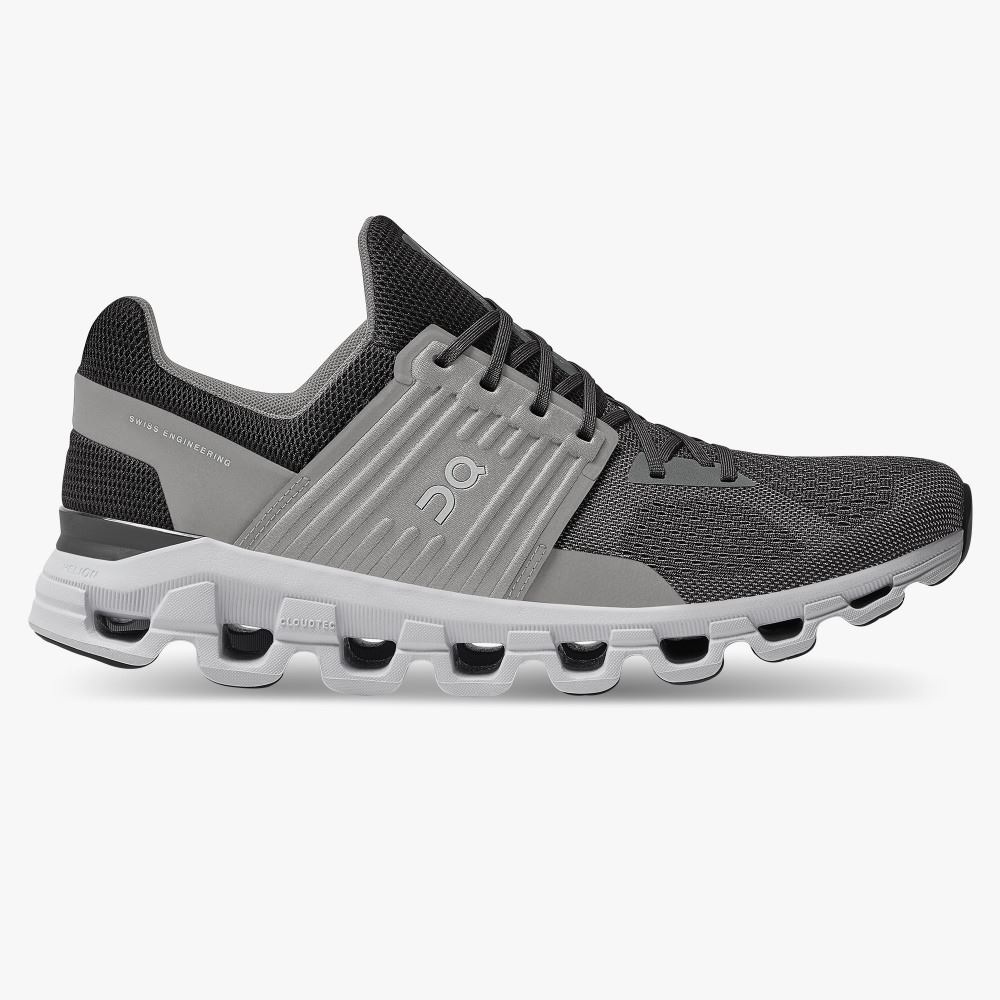 Men\'s On Running Cloudswift Road Running Shoes Dark Grey | TCD521PY