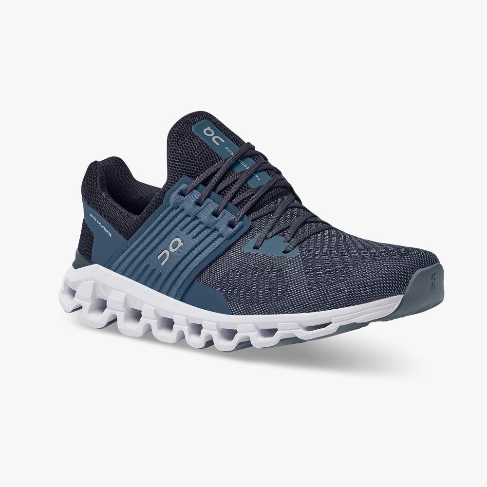 Men's On Running Cloudswift Road Running Shoes Navy | VMI2591IE