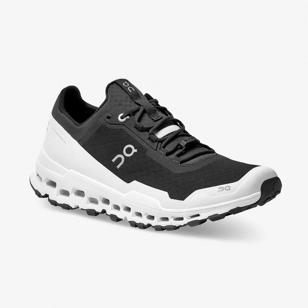 Men's On Running Cloudultra Trail Running Shoes Black White | JTP9795EG