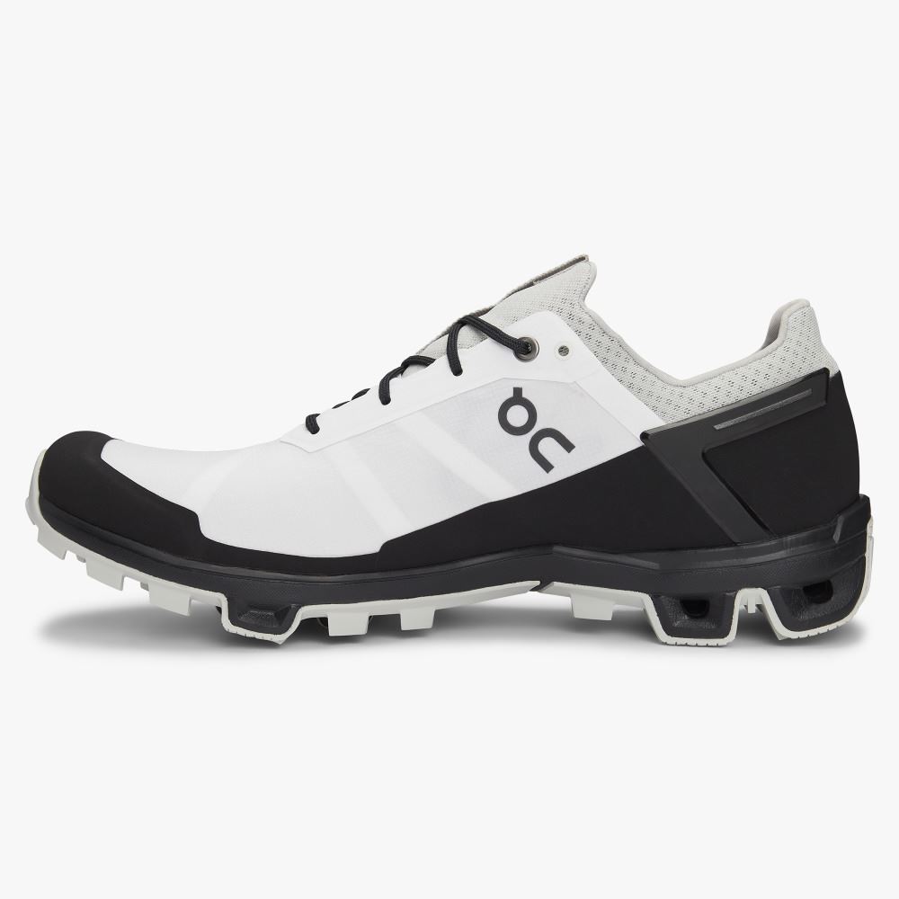 Men's On Running Cloudventure Trail Running Shoes White Black | GOH1343CO