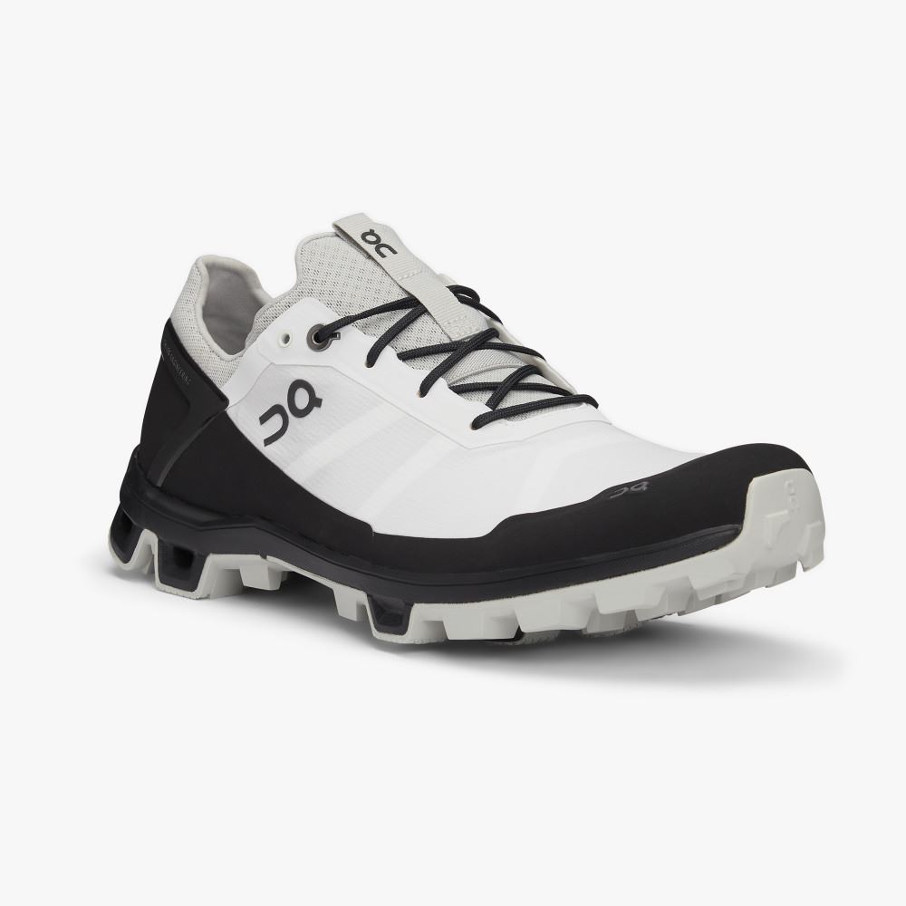 Men's On Running Cloudventure Trail Running Shoes White Black | GOH1343CO