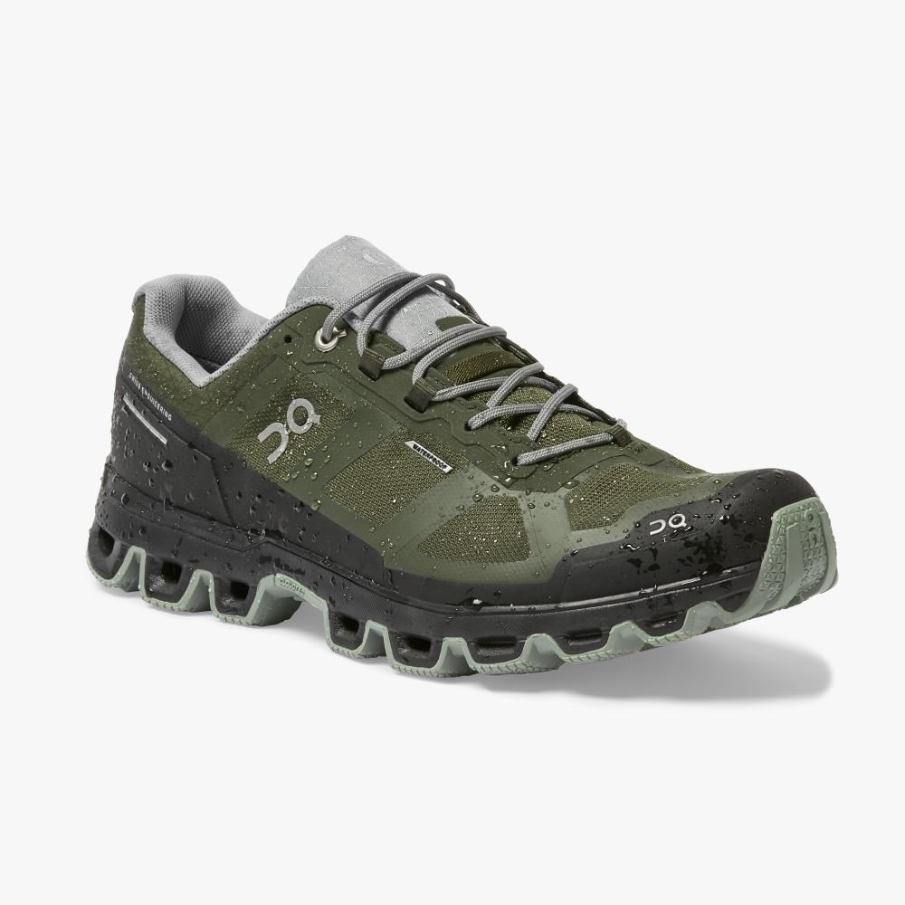 Men's On Running Cloudventure Trail Running Shoes Olive | LAB356OT