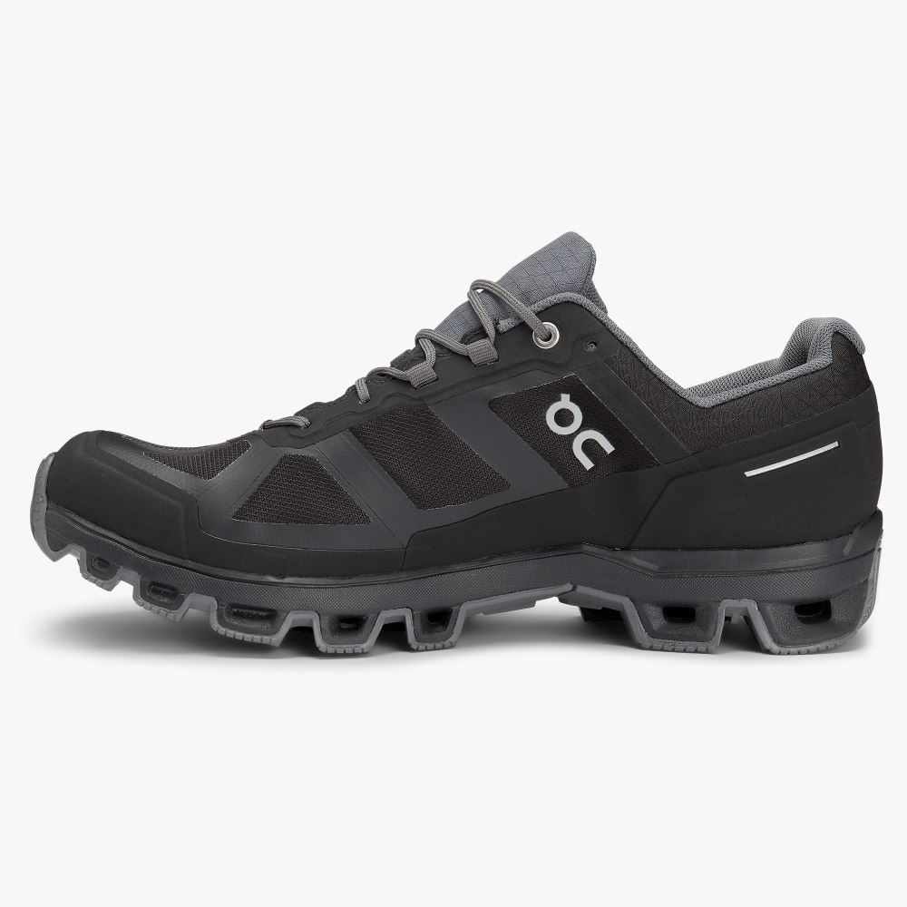 Men's On Running Cloudventure Trail Running Shoes Black | TBQ2862ZB