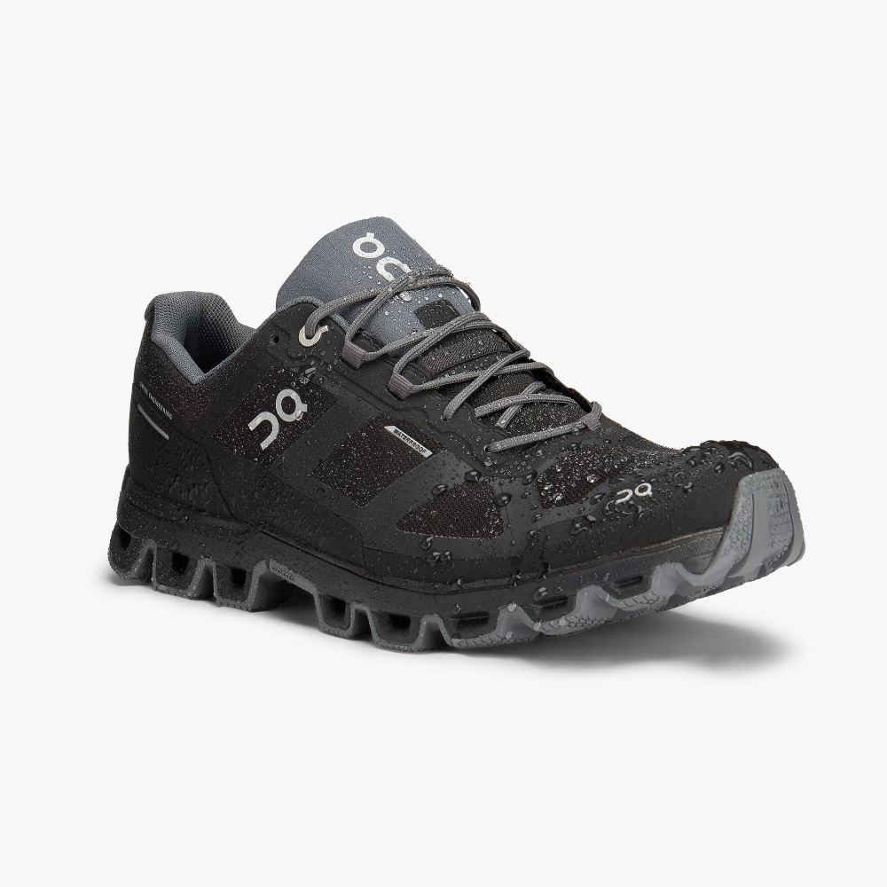 Men's On Running Cloudventure Trail Running Shoes Black | TBQ2862ZB