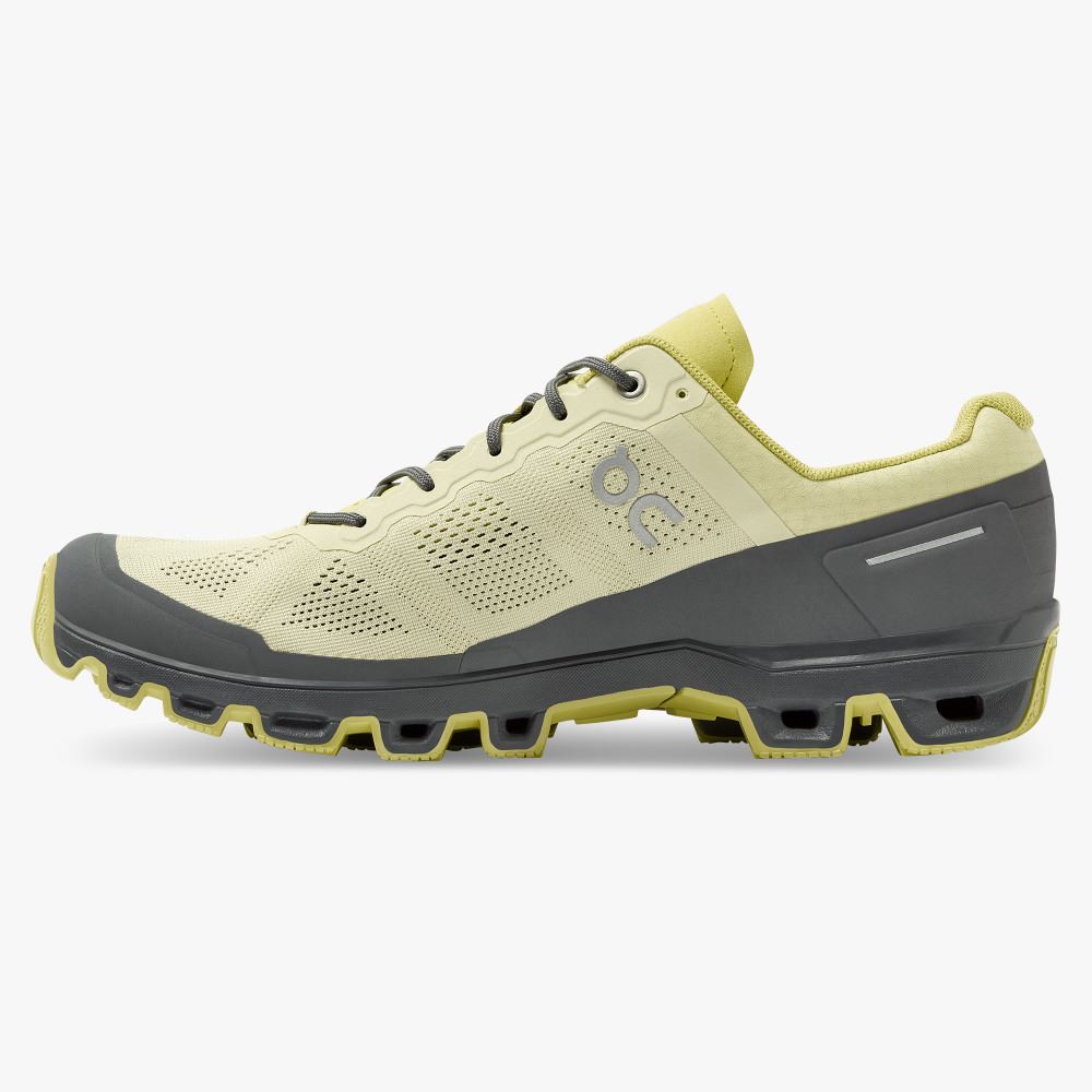 Men's On Running Cloudventure Trail Running Shoes Lemon | XPC4736SC