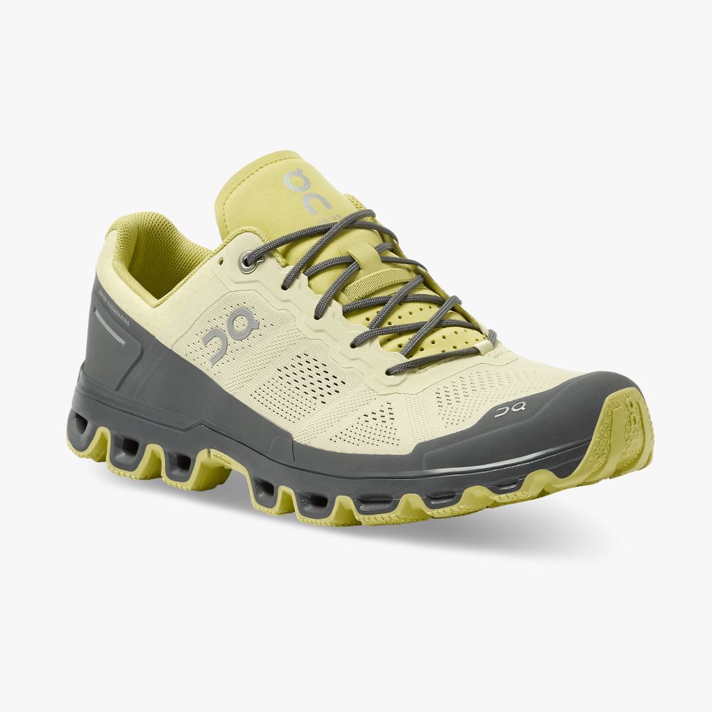 Men's On Running Cloudventure Trail Running Shoes Lemon | XPC4736SC