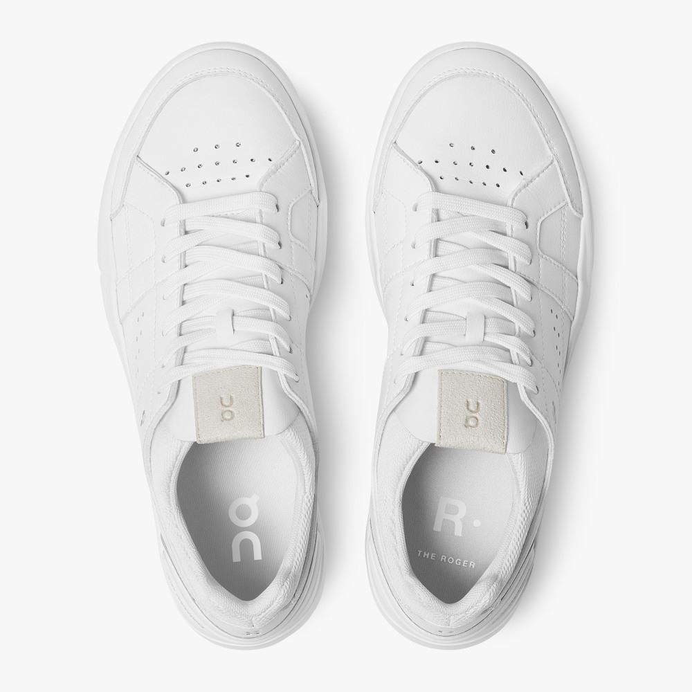 Men's On Running Roger Trainers White | SGK7346MM