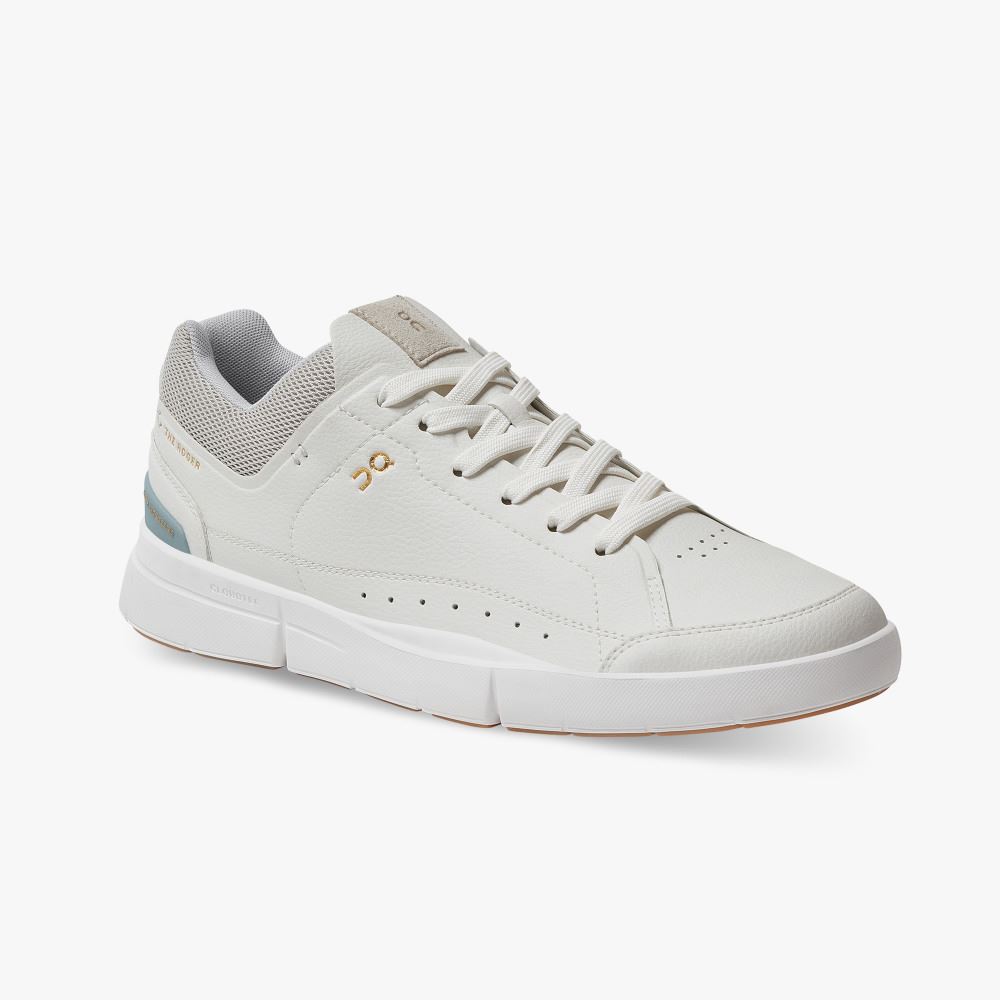 Men's On Running Roger Trainers White | XSB7495CO