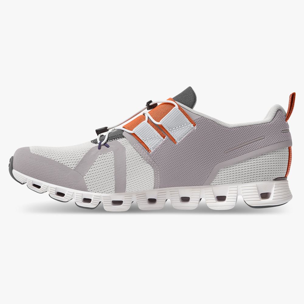 Women's On Running Cloud Trainers Grey White | CFO1240ZR