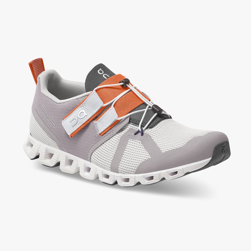 Women's On Running Cloud Trainers Grey White | CFO1240ZR