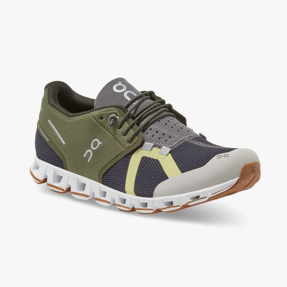 Women's On Running Cloud Trainers Olive Navy | BXZ9526TZ