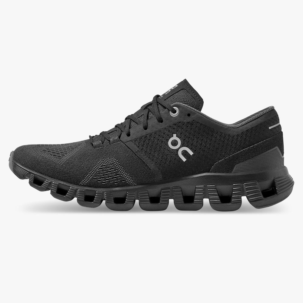 Women's On Running Cloud X Road Running Shoes Black | IXN1152RL