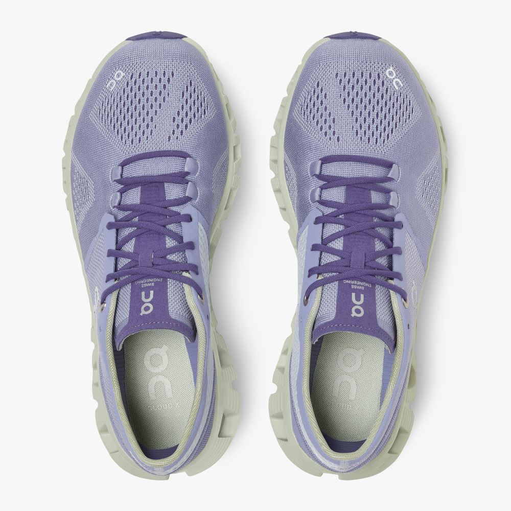 Women's On Running Cloud X Road Running Shoes Lavender | XWK3556ZE