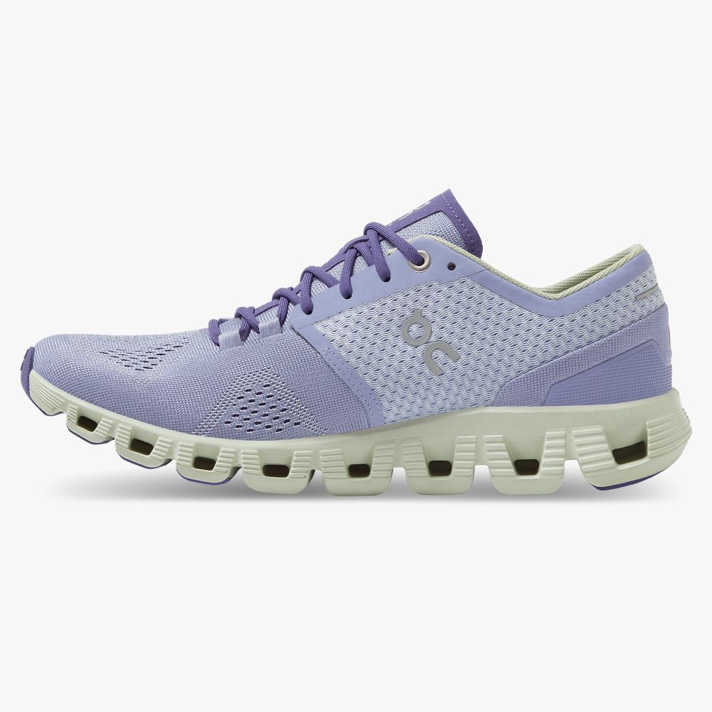 Women's On Running Cloud X Road Running Shoes Lavender | XWK3556ZE