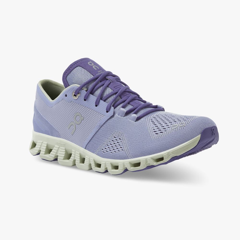 Women's On Running Cloud X Road Running Shoes Lavender | XWK3556ZE