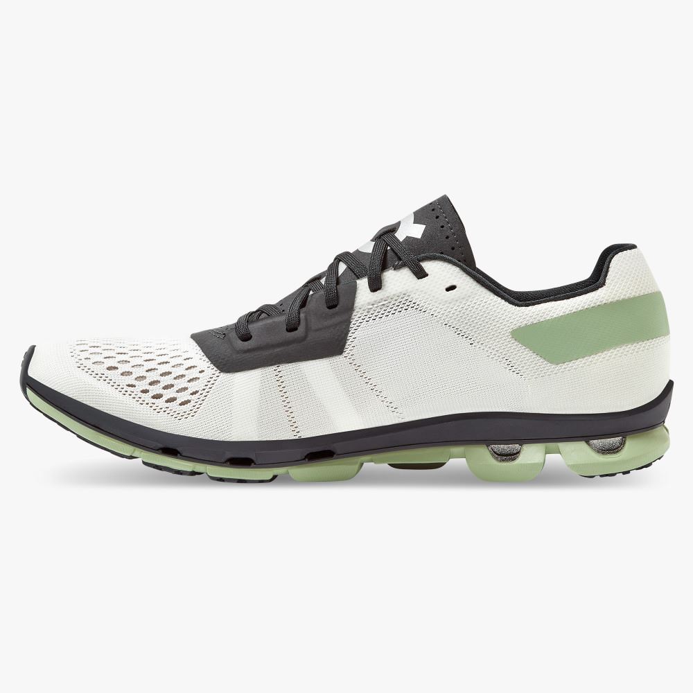 Women's On Running Cloudflash Road Running Shoes White Green | FFA5195HH