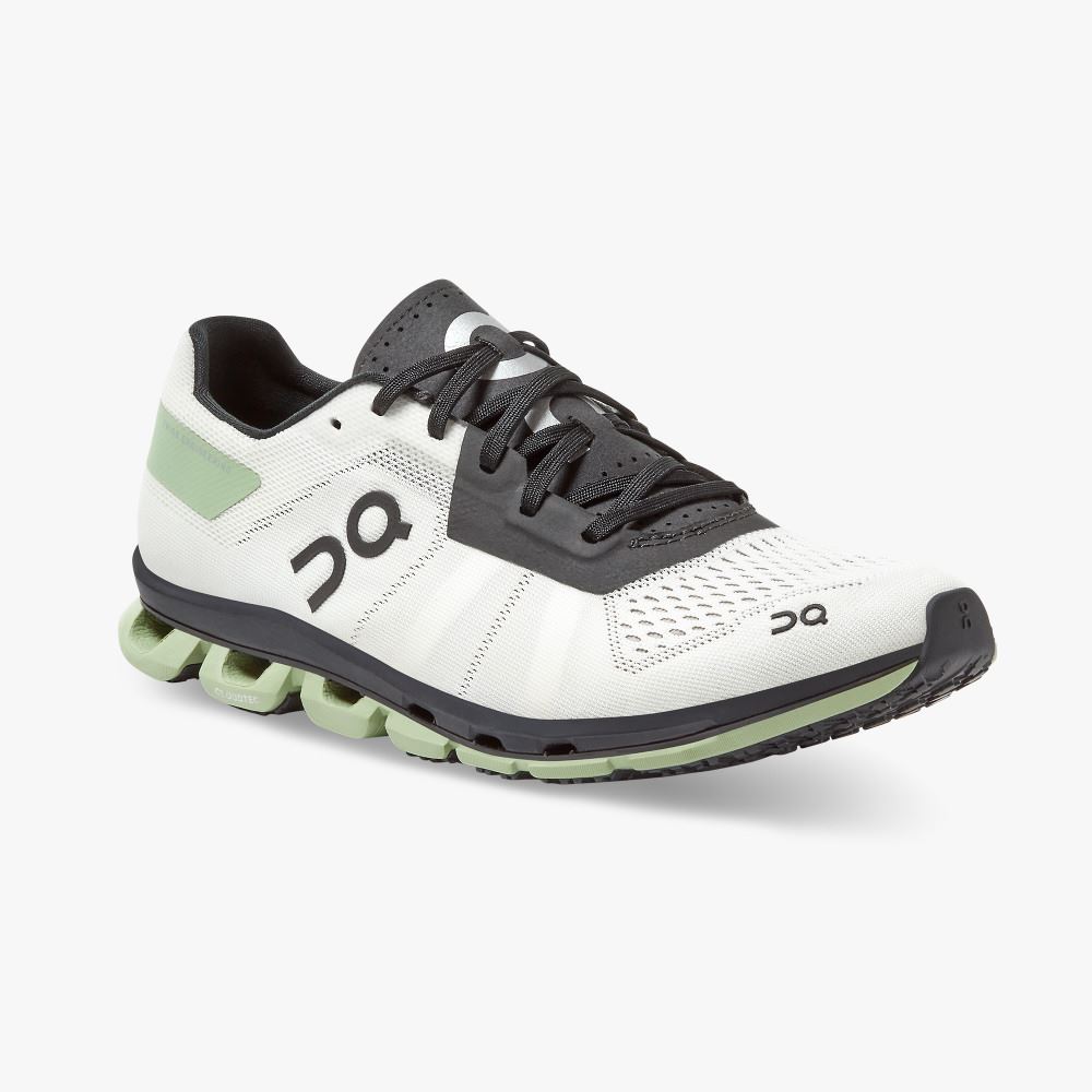 Women's On Running Cloudflash Road Running Shoes White Green | FFA5195HH