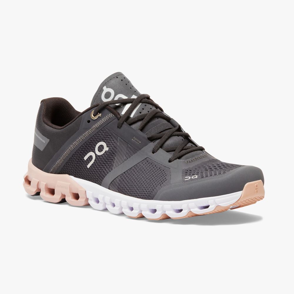 Women's On Running Cloudflow Road Running Shoes Dark Grey | VAP7114GW