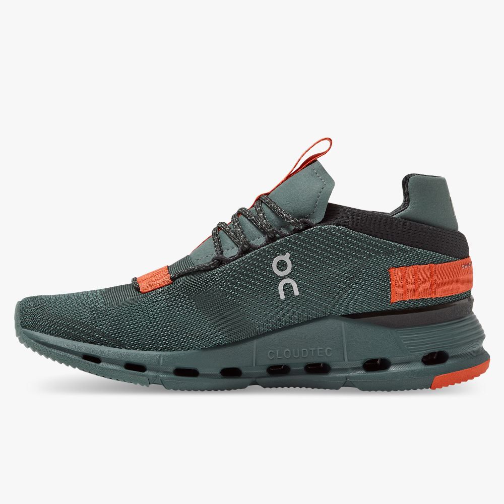 Women's On Running Cloudnova Trainers Olive | XID515UI