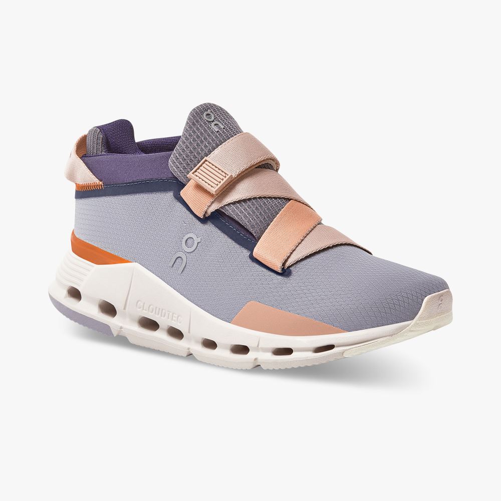 Women's On Running Cloudnova Trainers Purple | KQJ4023XN