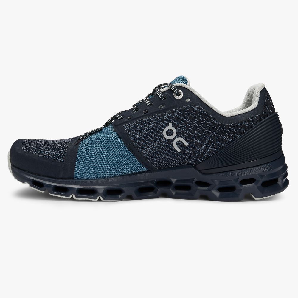 Women's On Running Cloudstratus Road Running Shoes Navy | UWR5850NK