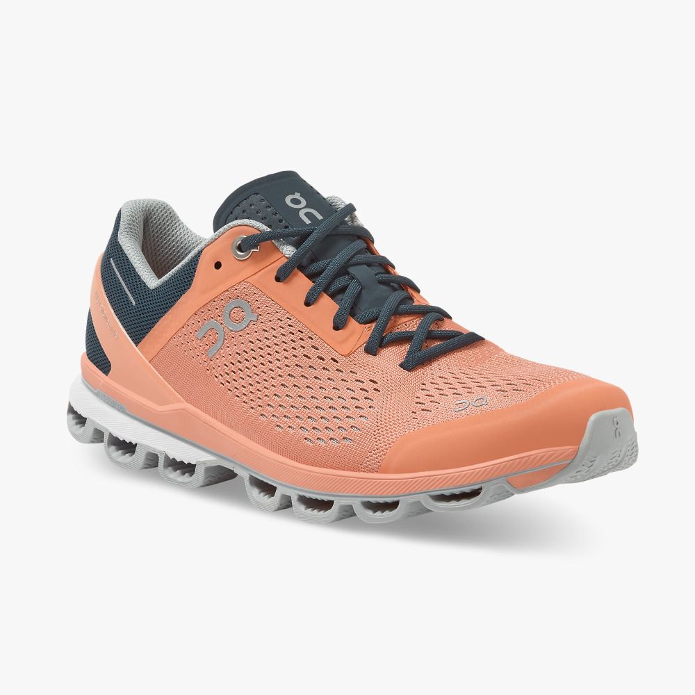 Women's On Running Cloudsurfer Road Running Shoes Coral | QTL5926DF