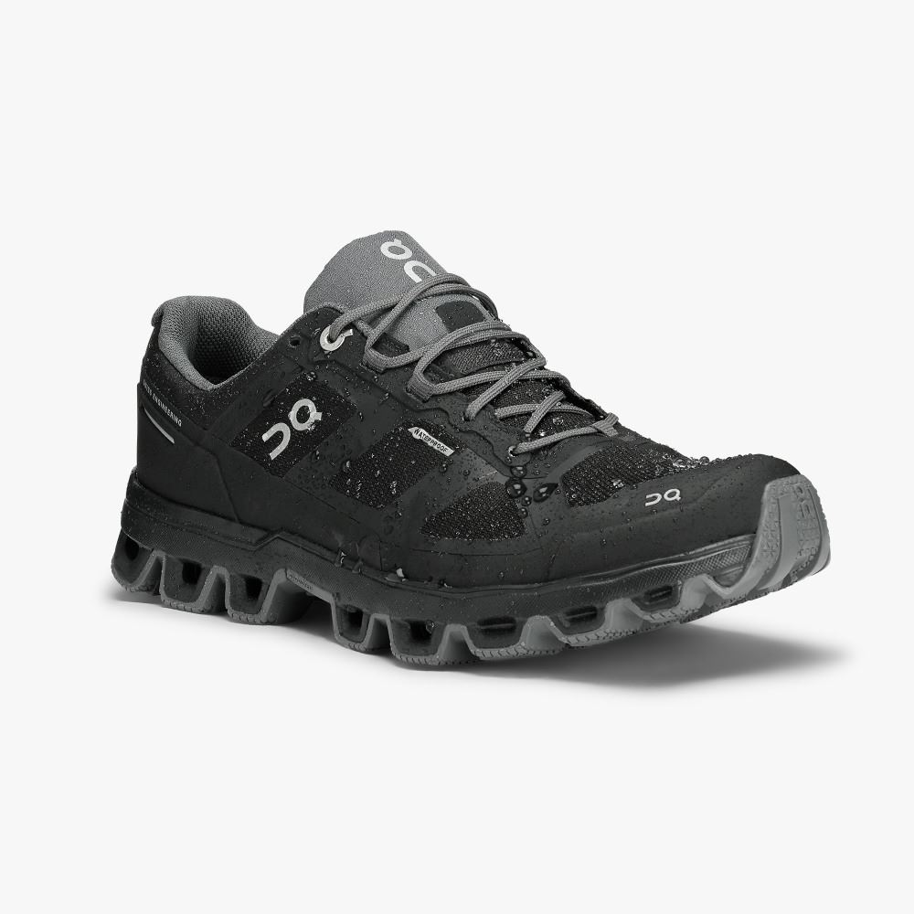 Women's On Running Cloudventure Trail Running Shoes Black | PCD6698OT