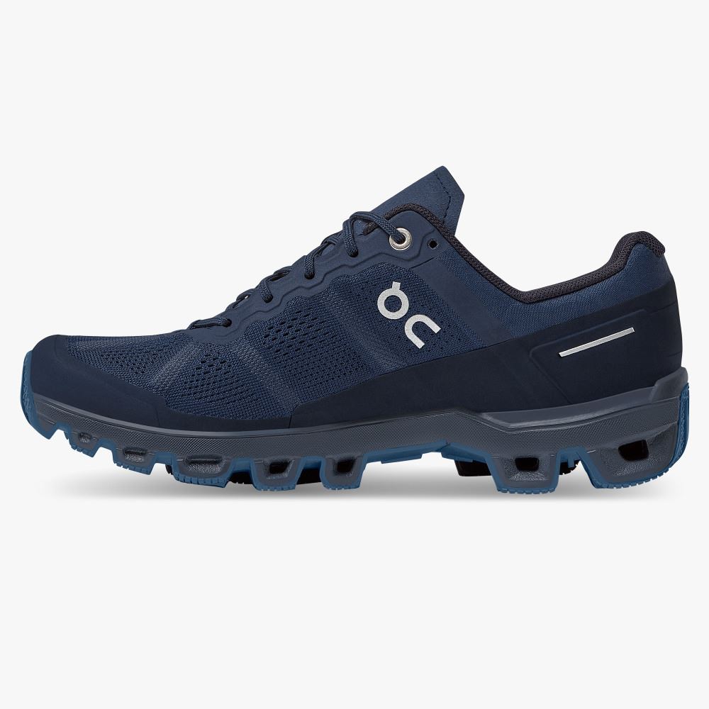 Women's On Running Cloudventure Trail Running Shoes Navy | QQE4994DN