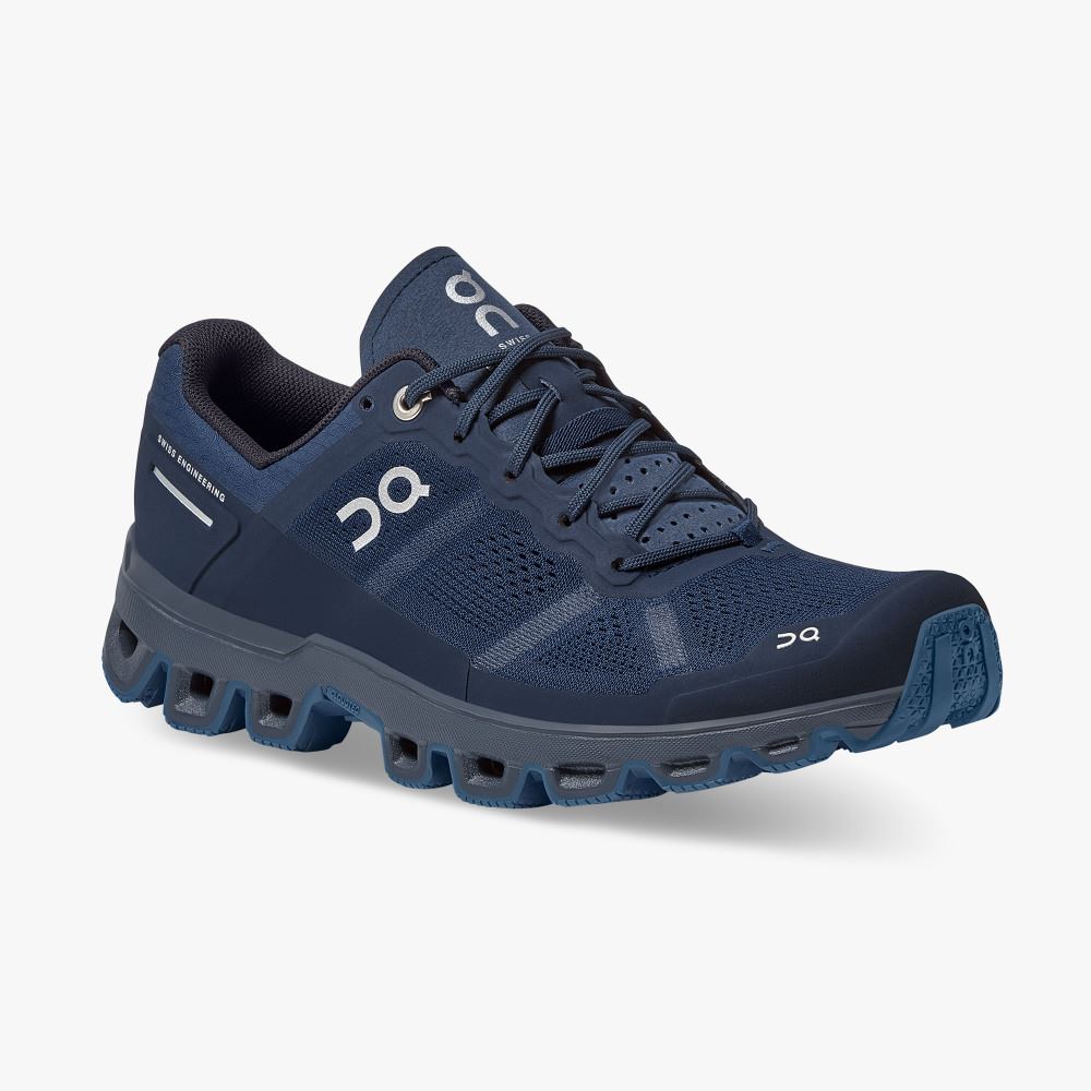 Women's On Running Cloudventure Trail Running Shoes Navy | QQE4994DN