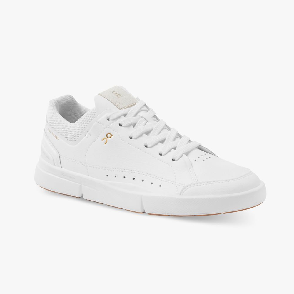 Women's On Running Roger Trainers White | OFP1622ZB