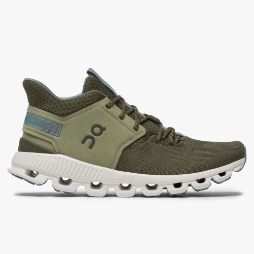 Men's On Running Cloud Hi Trainers Olive | VKX2984ZO